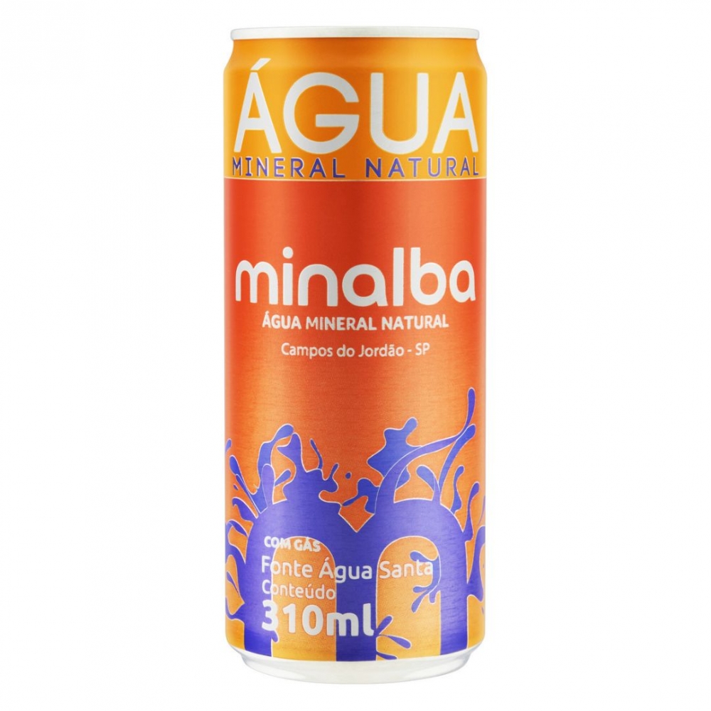 Água Mineral Minalba com Gás Lata 12x310