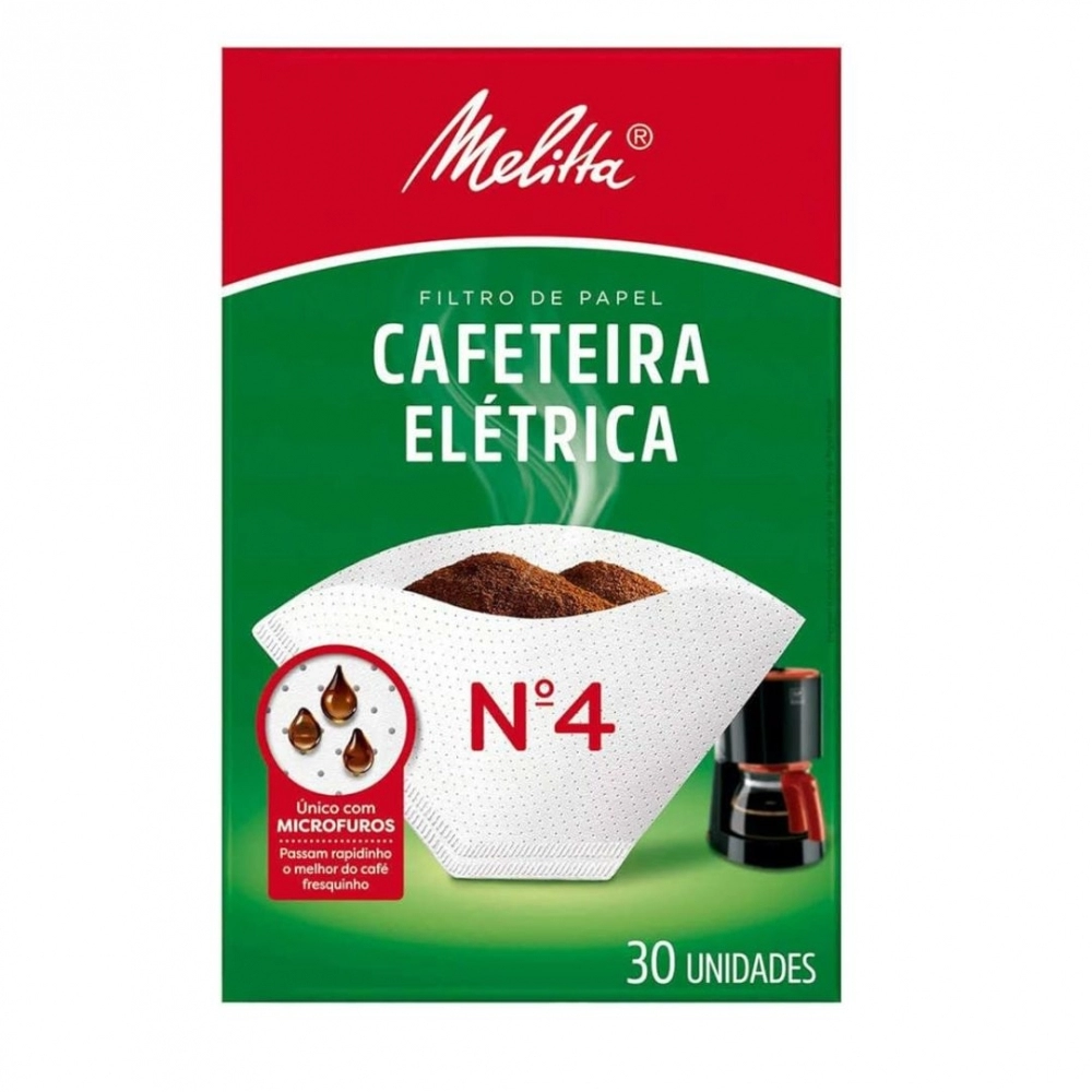 Filtro Melitta Caf Elet Nr 4 c/30un